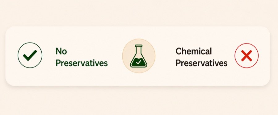 No Preservatives vs Chemical Preservatives